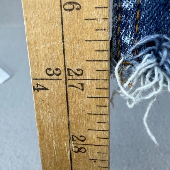 Vervet Blue Jeans Women's 32 (14) Ankle Skinny Button Fly Factory Distressing - Picture 12 of 13